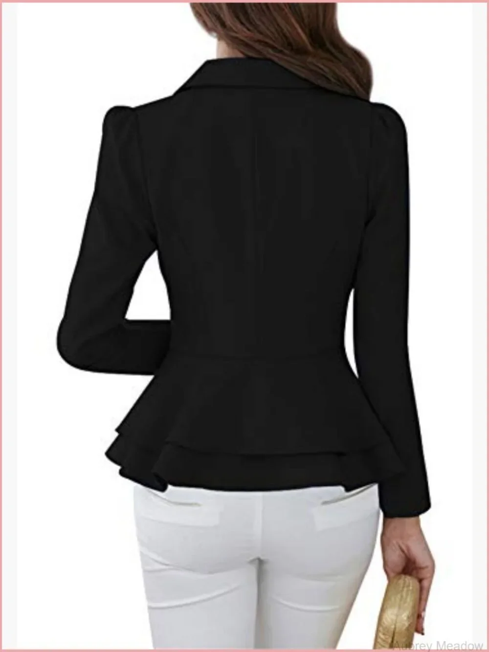 Open Front Blazer Long Sleeve Work Jacket Loose Fit Office